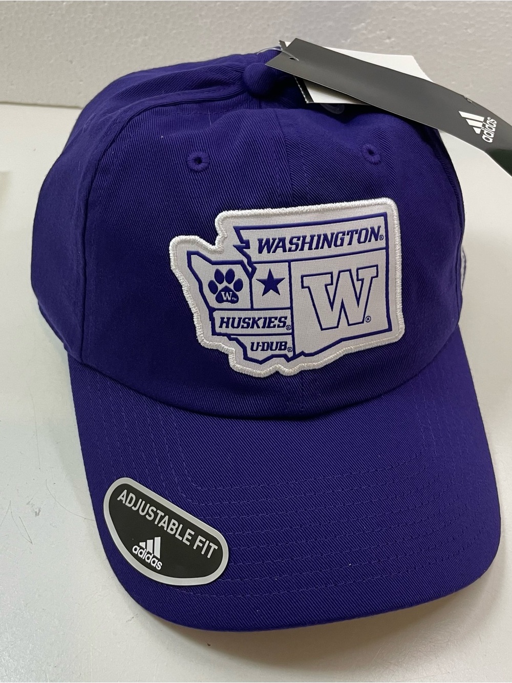 NEW Adidas University of Washington Huskies State Slouch Adjustable Hat Cap